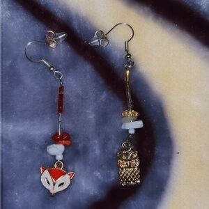 “Animals of Fall”- Handmade Earrings